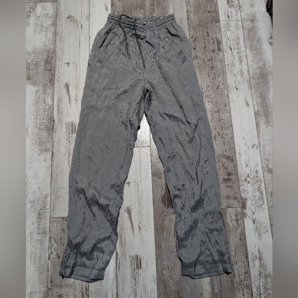 Jamie Sadock Pants Pinstripe Black Golf Joggers Elastic Waist Women's Sm Lined